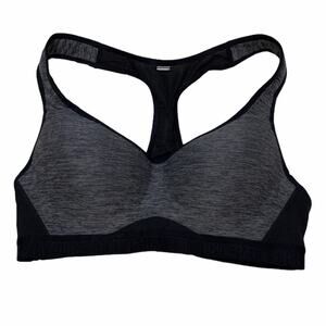 UNDER ARMOUR Gray Black Padded Sports Bra XS